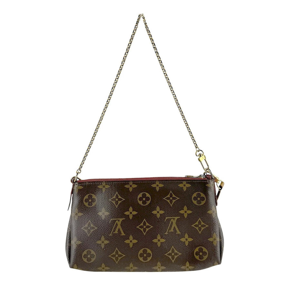 Louis Vuitton Shoulder Bag Handbag Monogram Pallas Clutch Canvas Cerise Red